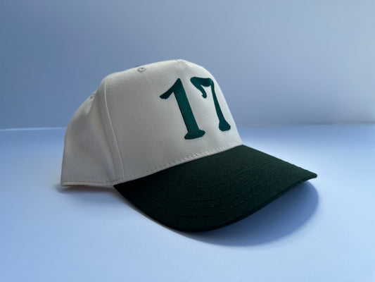 GREEN AND WHITE 17 CAP