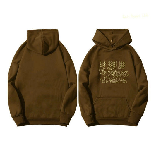 BROWN CUSTOM HOODIE